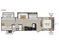 Passport 3220BH Grand Touring Floorplan