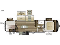 Cougar Half-Ton Series 32DBH Floorplan Image