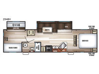 Cherokee 294BH Floorplan