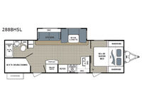 Kodiak Ultimate 288BHSL Floorplan