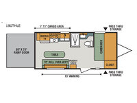 Sportsmen LE 190THLE Floorplan Image