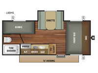 Autumn Ridge Outfitter 18BHS Floorplan Image