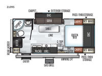 Rockwood Mini Lite 2109S Floorplan