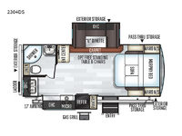 Rockwood Ultra Lite 2304DS Floorplan Image
