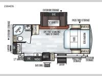 Rockwood Ultra Lite 2304DS Floorplan