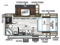 Flagstaff Micro Lite 21DS Floorplan Image