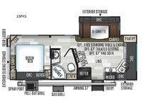 Flagstaff Micro Lite 25FKS Floorplan Image