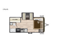 Hideout Single Axle 176LHS Floorplan