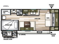 Wildwood X-Lite 19DBXL Floorplan