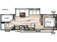 Wildwood X-Lite 263BHXL Floorplan Image