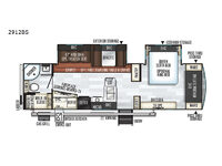 Rockwood Ultra Lite 2912BS Floorplan