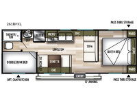 Wildwood X-Lite 261BHXL Floorplan