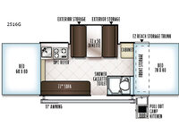 Rockwood Premier 2516G Floorplan Image