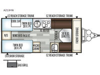 Rockwood Hard Side High Wall Series A213HW Floorplan Image