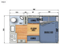 Black Series Camper HQ12 Floorplan Image