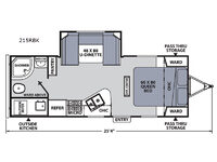 Apex Ultra-Lite 215RBK Floorplan