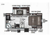 Flagstaff Micro Lite 21DS Floorplan Image