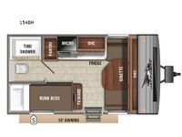 Jay Flight SLX Western Edition 154BH Floorplan Image