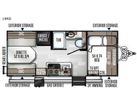 Rockwood GEO Pro 19RD Floorplan