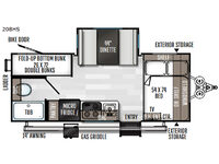Rockwood GEO Pro 20BHS Floorplan