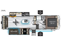 Cherokee Arctic Wolf 291RL Floorplan Image
