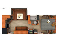 Lance Travel Trailers 2285 Floorplan Image