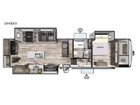 Cardinal Luxury 344SKX Floorplan