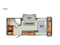 Vintage Cruiser 19CSK Floorplan Image