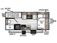 Rockwood GEO Pro 19BH Floorplan Image