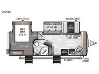 Rockwood Ultra Lite 2608BS Floorplan