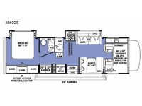 Sunseeker 2860DS Ford Floorplan Image