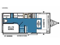 Clipper Ultra-Lite 182DBU Floorplan Image