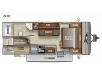 Jay Flight SLX 8 224BH Floorplan Image