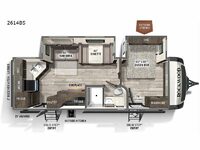 Rockwood Ultra Lite 2614BS Floorplan