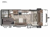 Wildwood X-Lite 19DBXL Floorplan Image