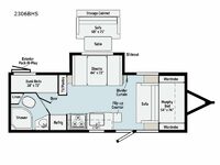 Micro Minnie 2306BHS Floorplan Image