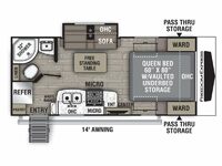 Freedom Express Ultra Lite 192RBS Floorplan Image