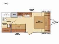 Shasta 18FQ Floorplan Image