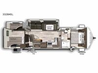 Kodiak Ultra-Lite 332BHSL Floorplan Image