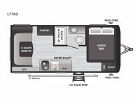Hideout Single Axle 177RD Floorplan