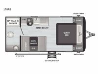 Hideout Single Axle 178RB Floorplan