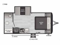 Hideout Single Axle 179RB Floorplan Image