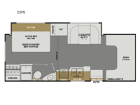 Freelander 23FS Ford 350 Floorplan Image