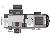 Cougar Half-Ton 23MLS Floorplan