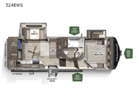 Flagstaff Super Lite 524EWS Floorplan Image