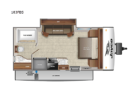 Jay Feather Micro 183FBS Floorplan Image