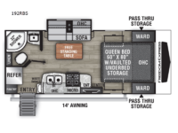 Freedom Express Ultra Lite 192RBS Floorplan