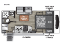 Freedom Express Ultra Lite 192RBS Floorplan Image