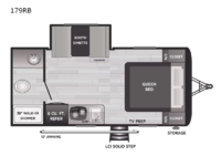 Hideout Single Axle 179RB Floorplan Image