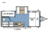 Clipper Ultra-Lite 17BHS Floorplan